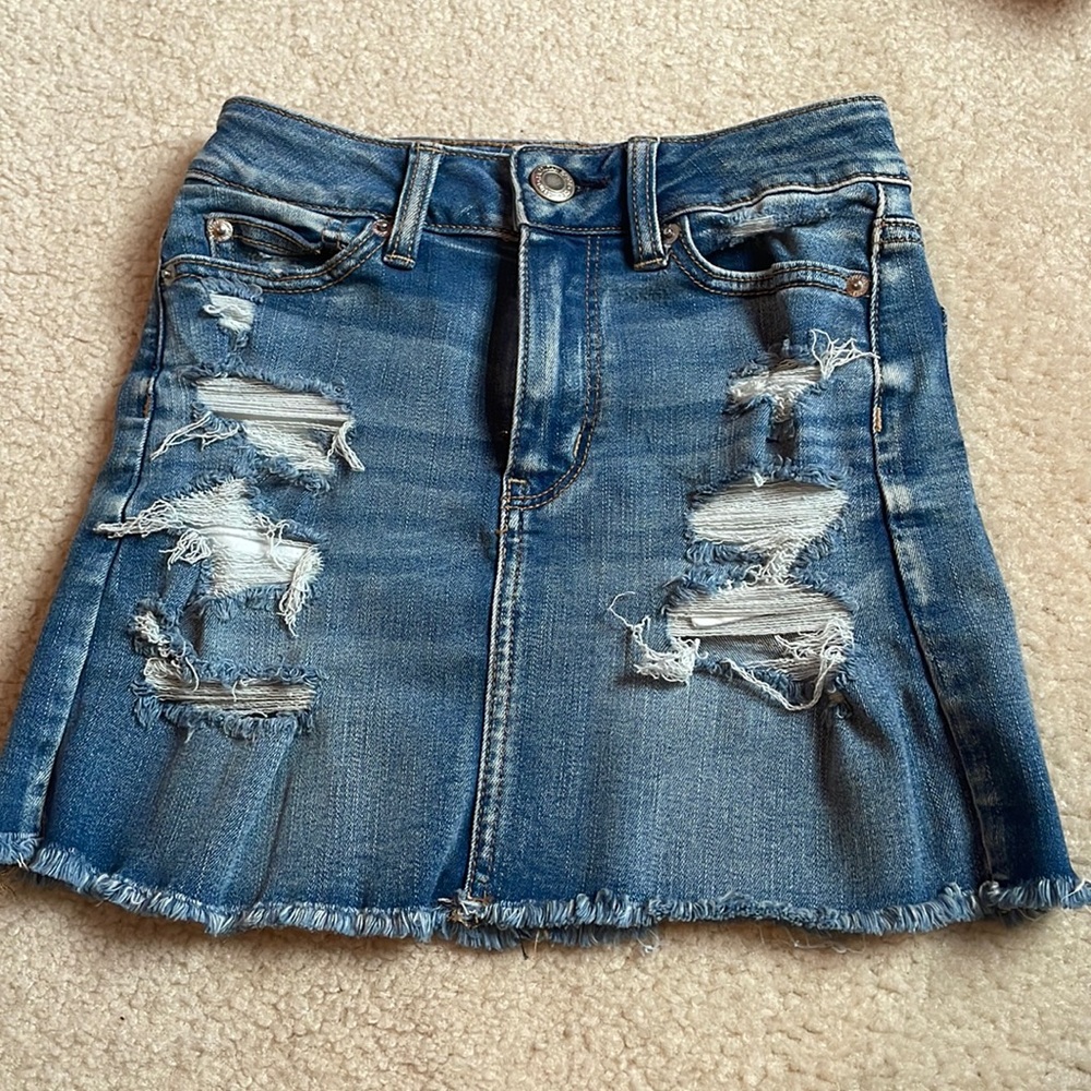 American Eagle mini jean skirt 00short